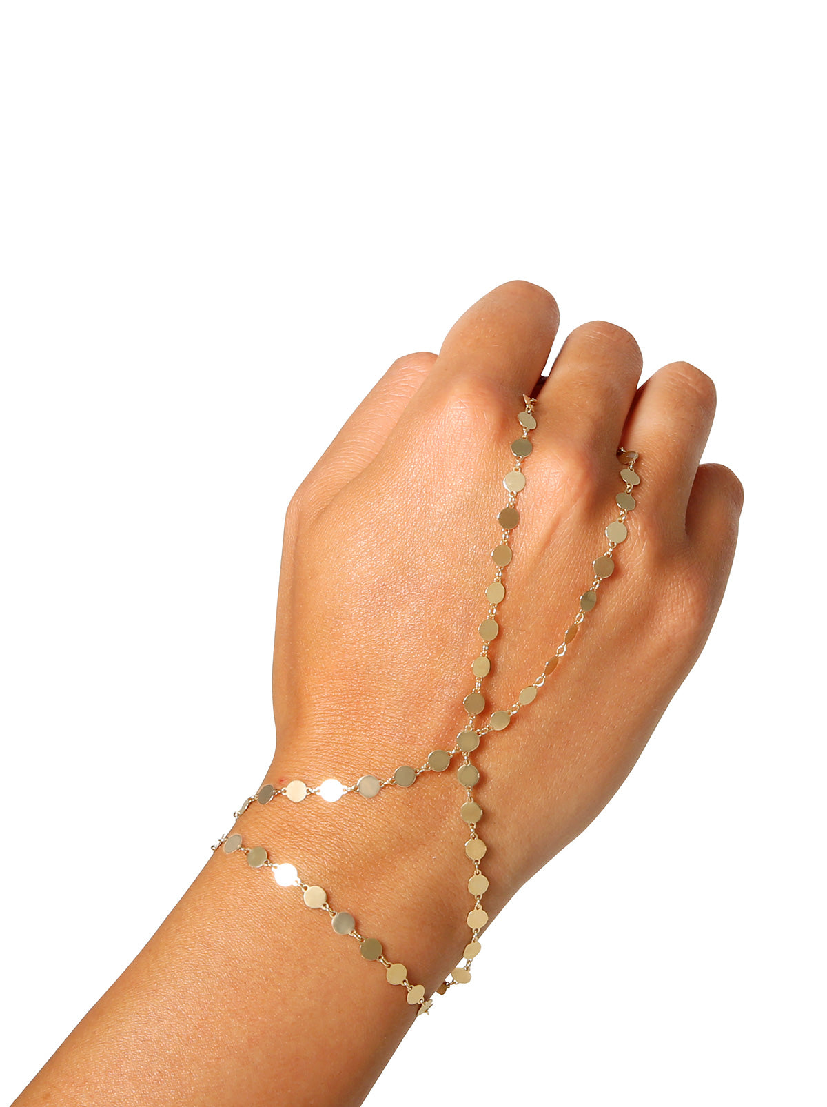 Jessica Simpson Exclusive - Demi Fine Hand Chain in Gold Confetti