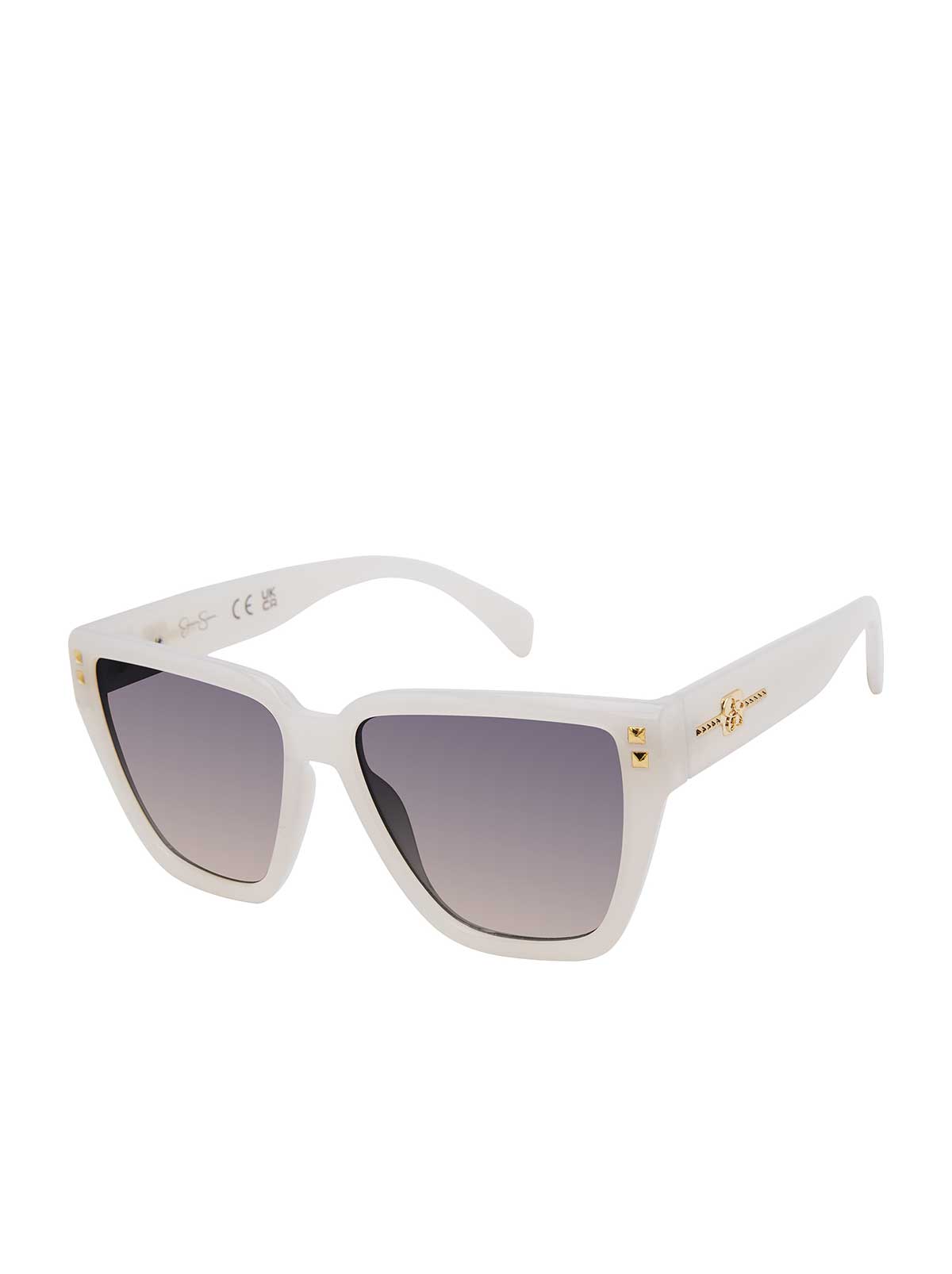 Jessica Simpson Best Seller - Star Studded Cat Eye Sunglasses in Cream