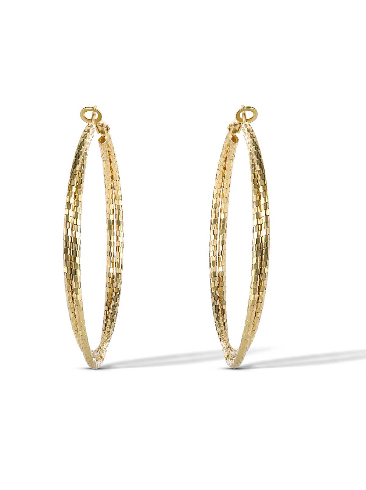 Jessica Simpson Recommended - Double Hoop Faceted Earrings