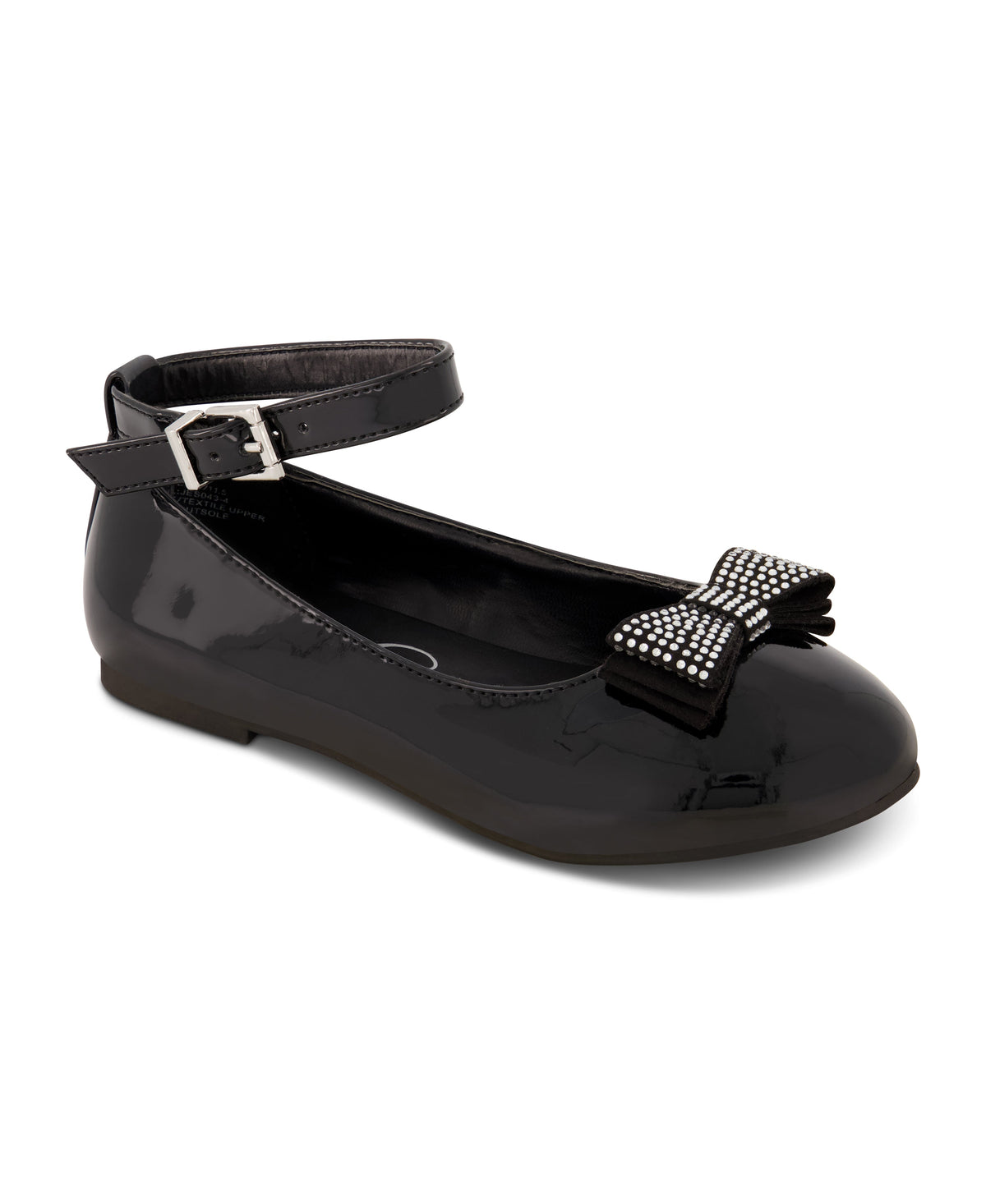 Jessica Simpson Featured - Girls' Amy Jeweled Bow Ballet Flat With Strap in Black