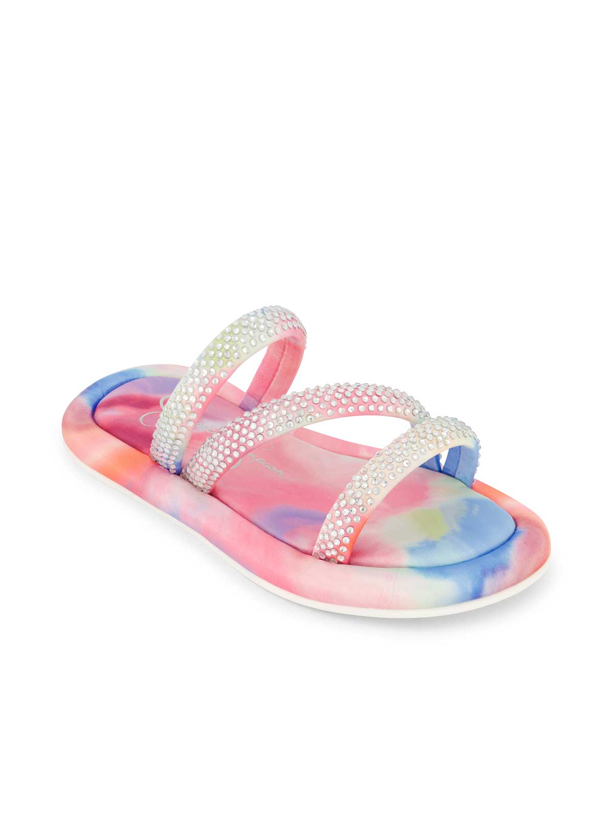 Jessica Simpson Featured - Girls' Kaylen Strap Slippers in Tie Dye