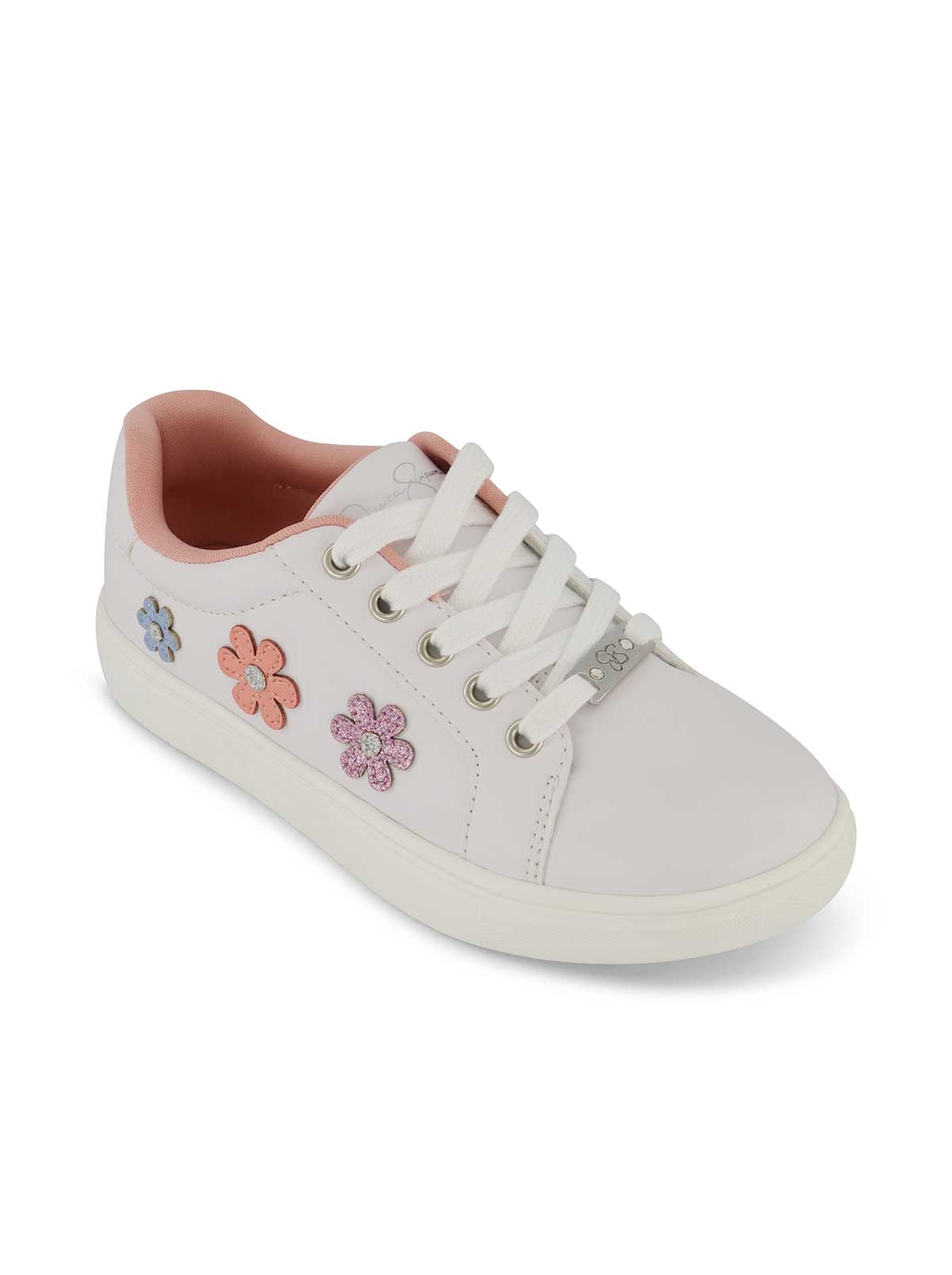 Jessica Simpson Popular - Girls' Gina Flower Low Sneakers in White