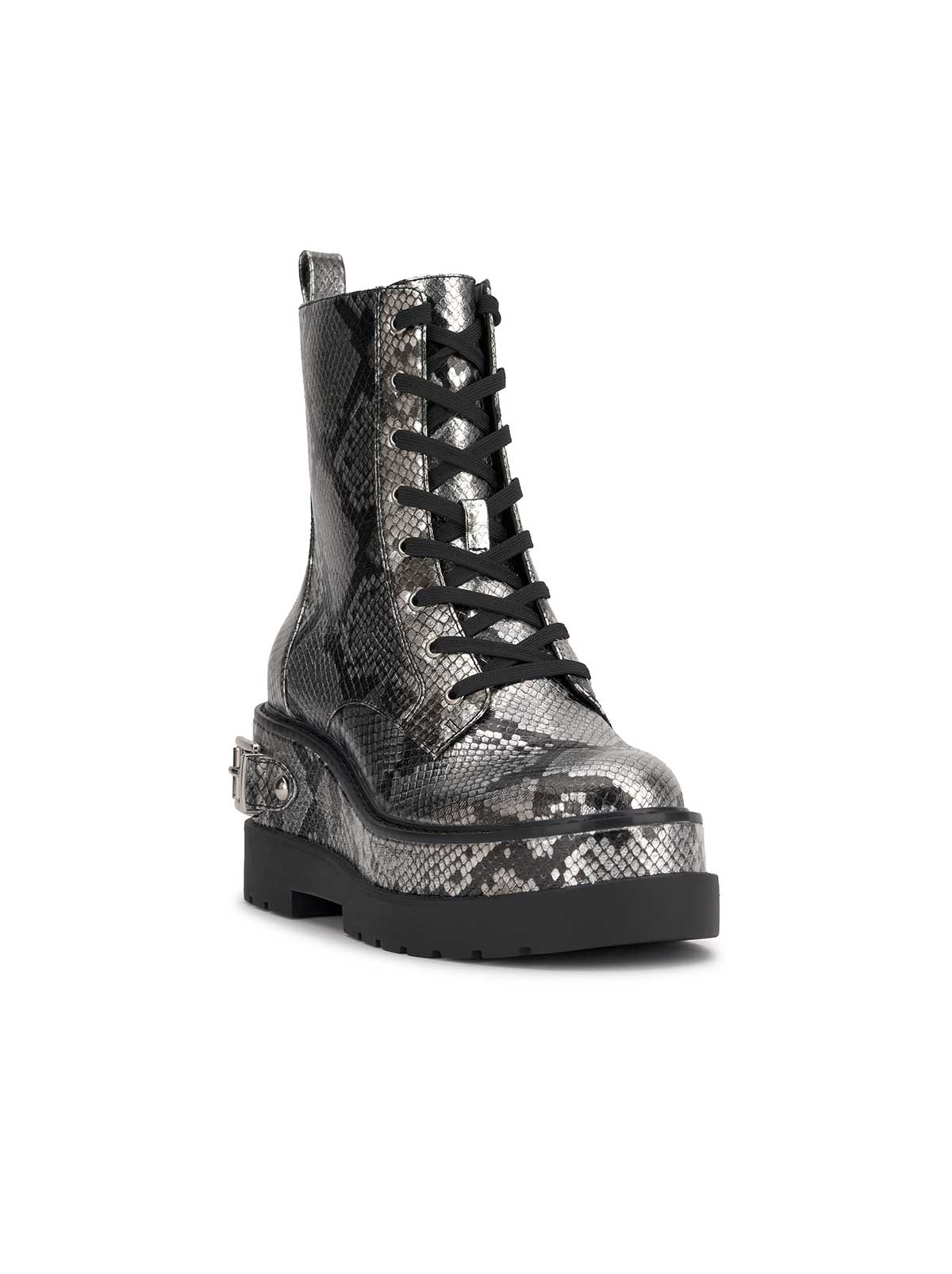 Jessica Simpson Popular - Imelda Combat Boot in Chrome Snake