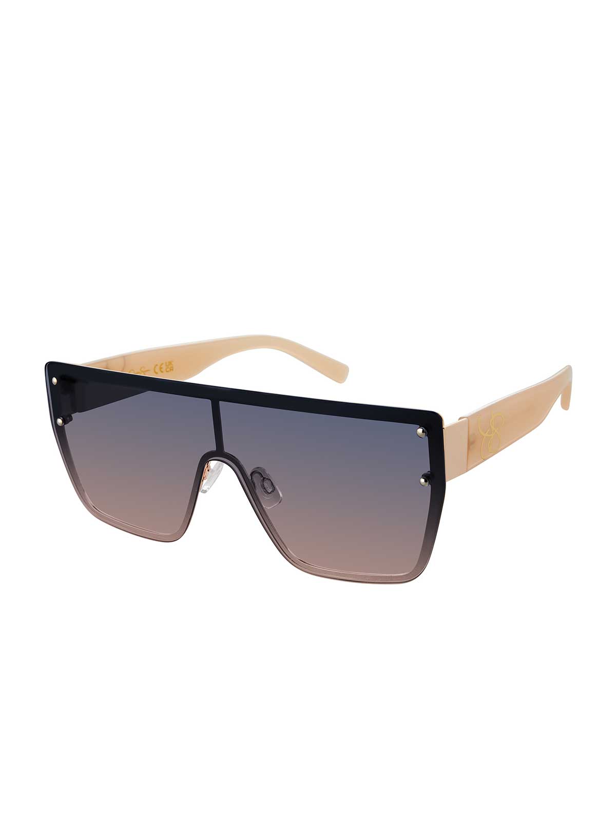 Jessica Simpson Best Seller - Retro 80's Sunglasses in Gold & Nude