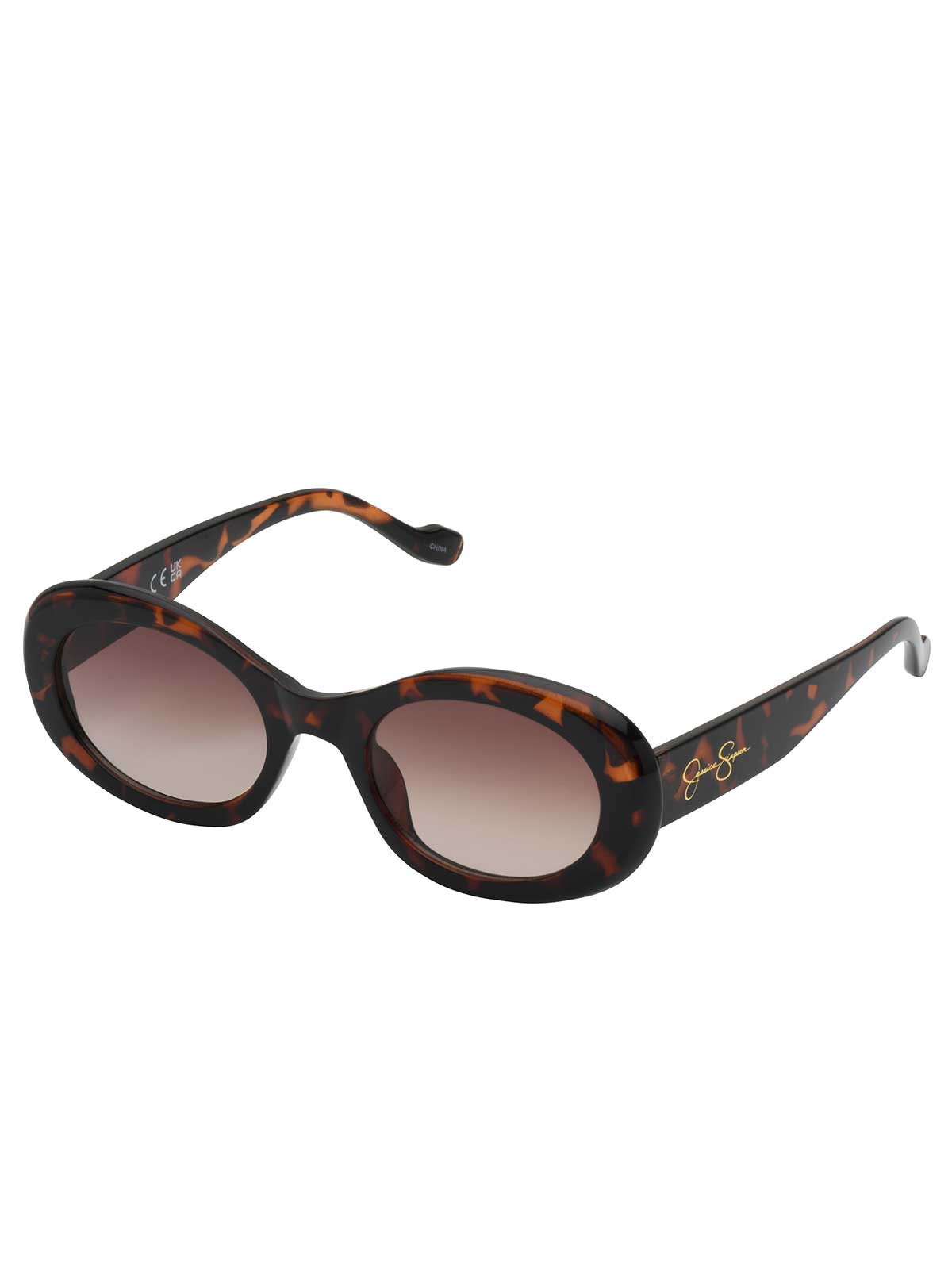 Jessica Simpson Popular - Iconic Vintage Oval Sunglasses in Tortoise