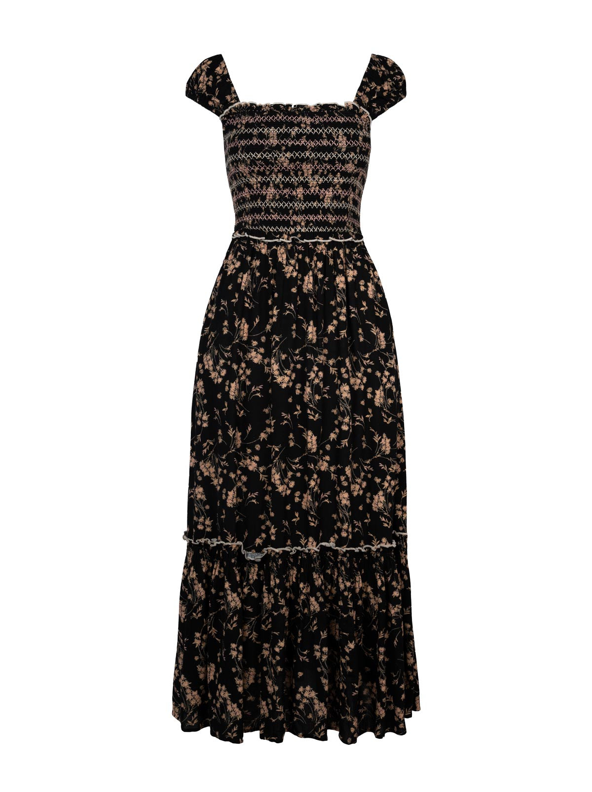 Jessica Simpson Featured - Clarice Maxi Dress in Obsidian Wispy Ditsies