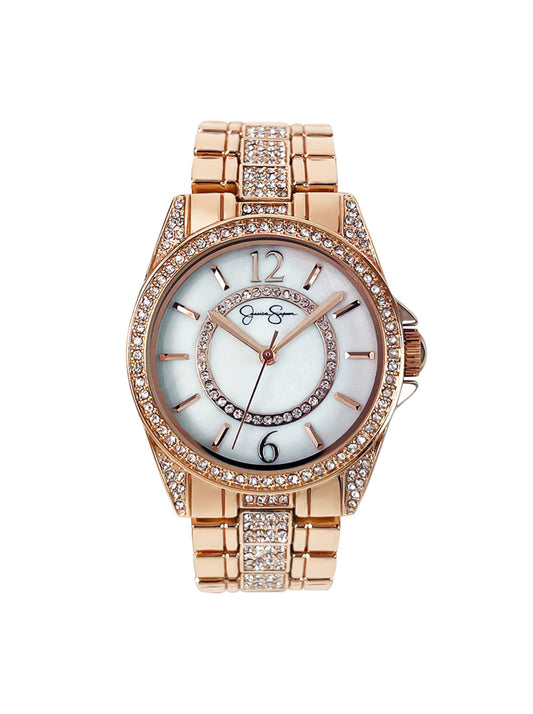 Jessica Simpson Best Seller - Rose Tone Crystal Bracelet Watch