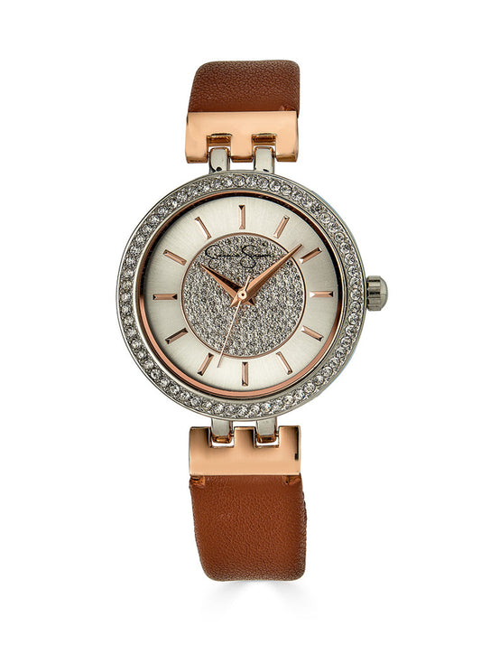 Jessica Simpson Popular - Two Tone Rose Pave Crystal Watch