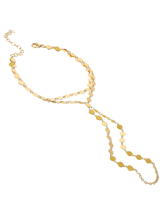 Jessica Simpson Exclusive - Demi Fine Hand Chain in Gold Confetti