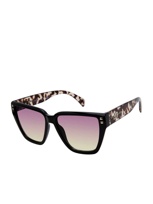 Jessica Simpson Trending - Star Studded Cat Eye Sunglasses in Black and Tortoise