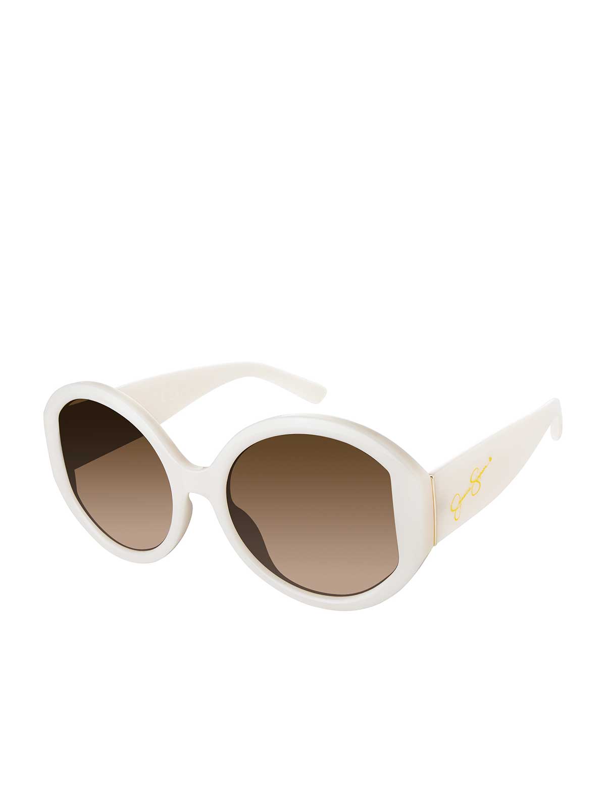 Jessica Simpson Featured - Oversized Round Sunglasses in Cream