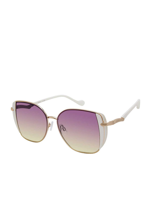 Jessica Simpson Exclusive - Metal Shield Butterfly Sunglasses in Gold