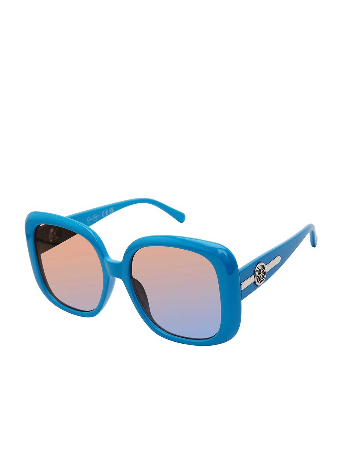 Jessica Simpson Featured - Retro Rectangular Sunglasses in Blue