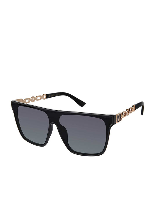 Jessica Simpson Best Seller - Metal Square Shield Sunglasses in Black