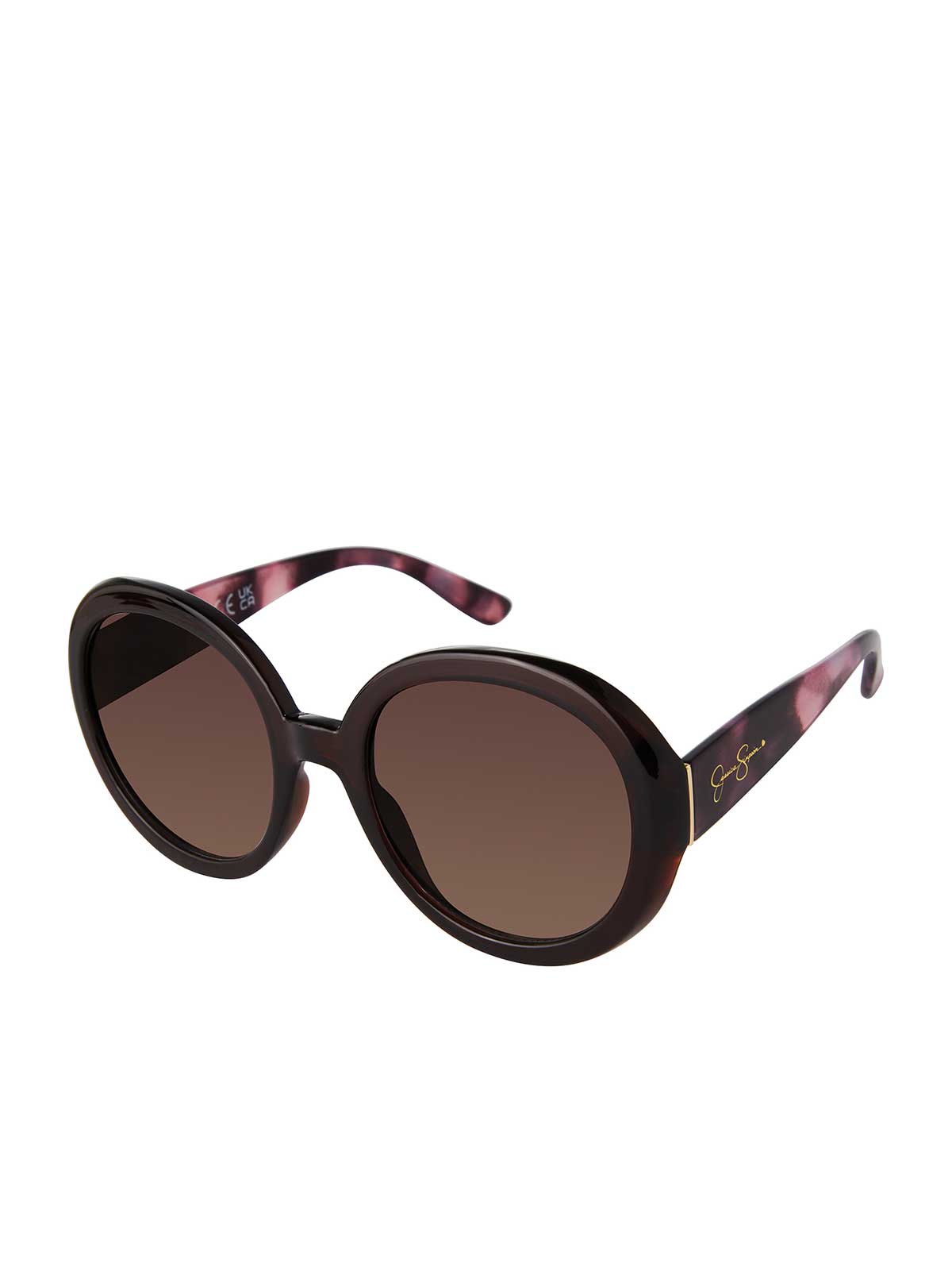 Jessica Simpson Trending - Oversized Fashionable Round Sunglasses in Tortoise