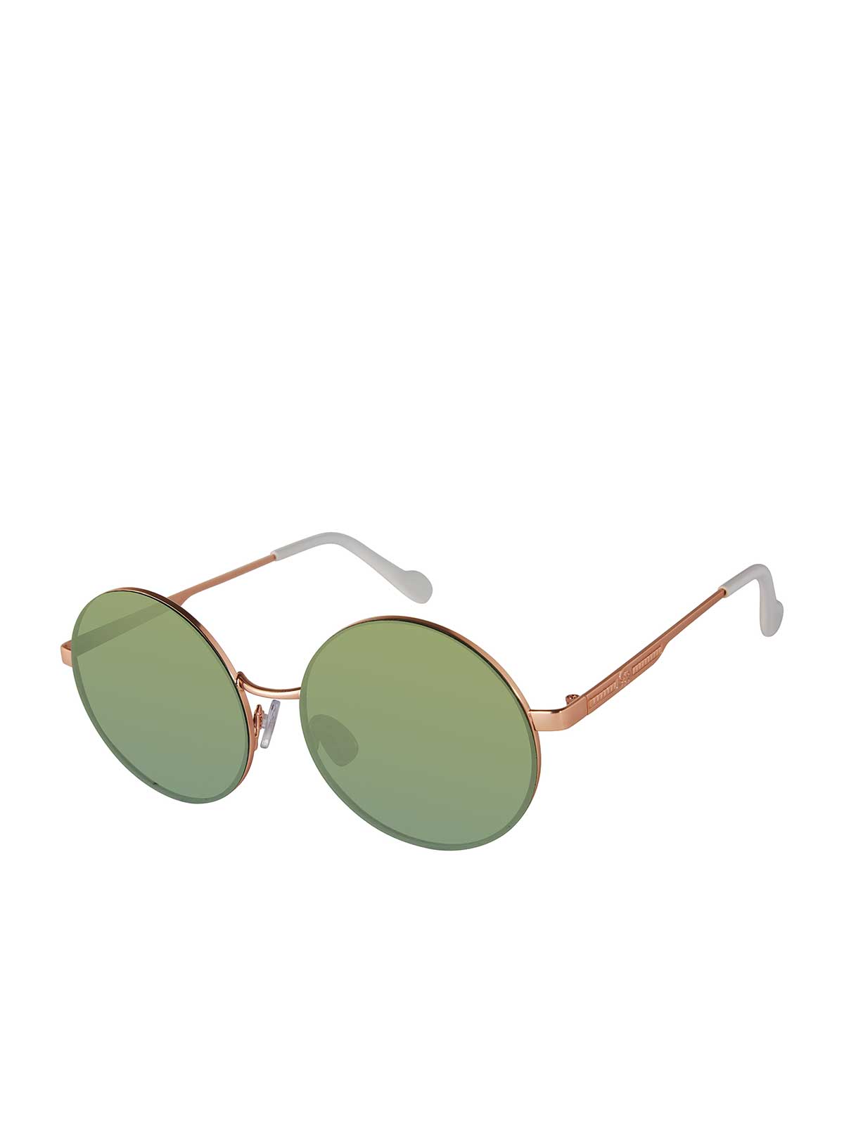 Jessica Simpson Popular - Vintage Metal Round Sunglasses in Rose Gold & White