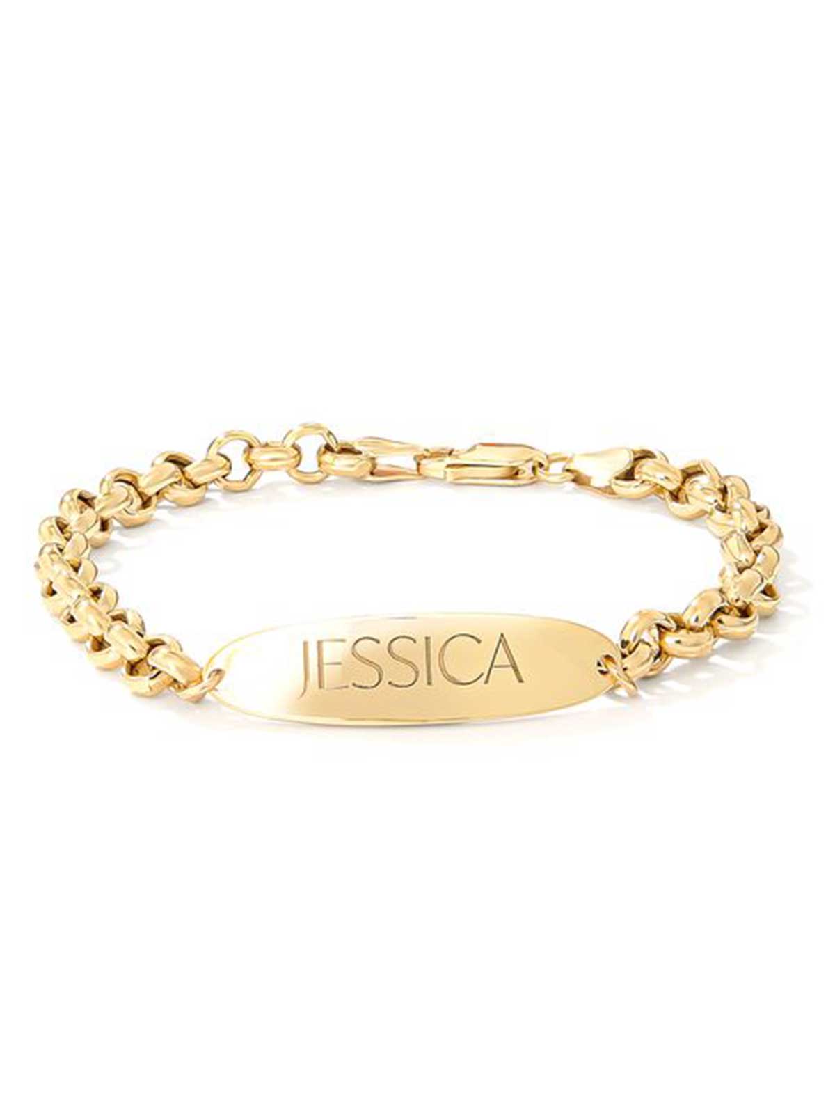 Jessica Simpson Featured - Personalized ID Bracelet in 18K Gold Plated