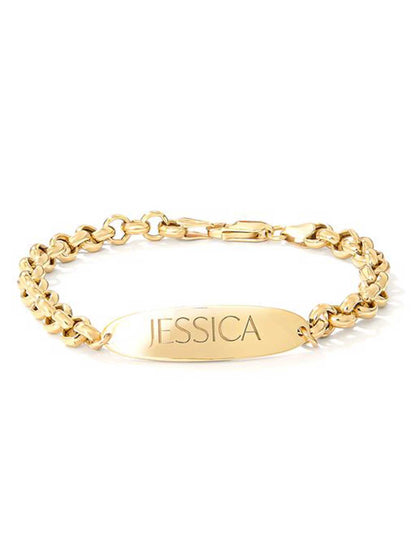 Jessica Simpson Featured - Personalized ID Bracelet in 18K Gold Plated