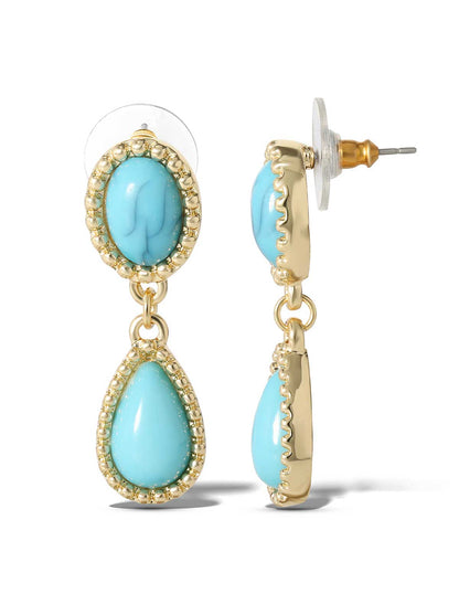 Jessica Simpson Featured - Turquoise Stone Drop Earrings