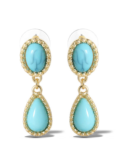 Jessica Simpson Featured - Turquoise Stone Drop Earrings