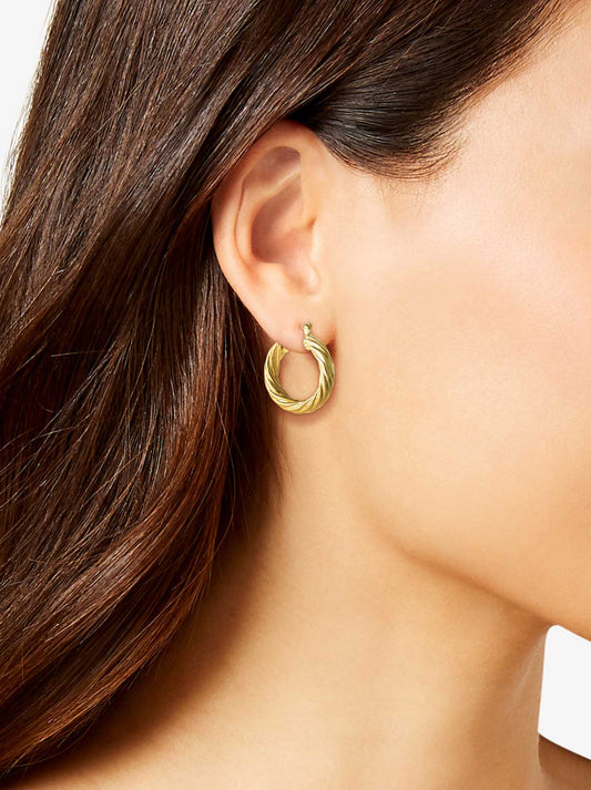 Jessica Simpson Trending - Thick Twisted Hoop Earrings in Gold
