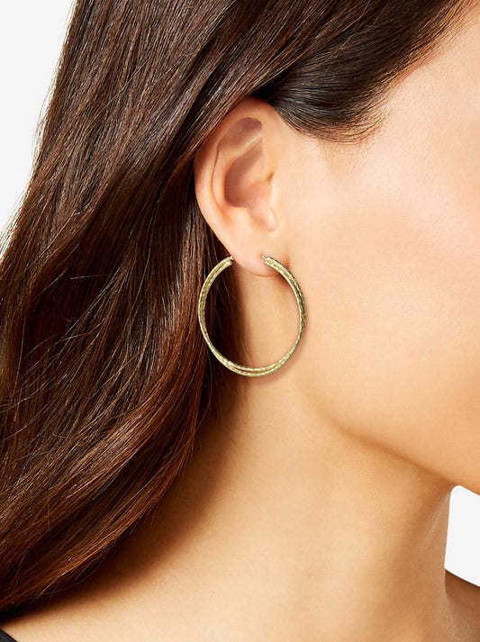 Jessica Simpson Recommended - Double Hoop Faceted Earrings