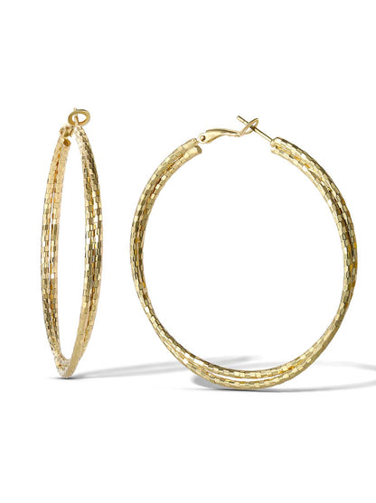 Jessica Simpson Recommended - Double Hoop Faceted Earrings