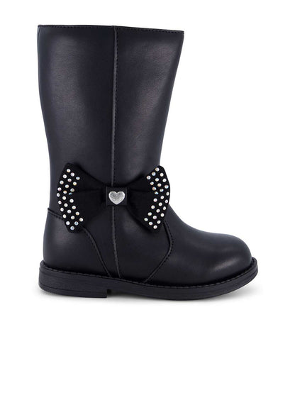 Jessica Simpson Popular - Toddler Evie Bow Tall Boot in Black