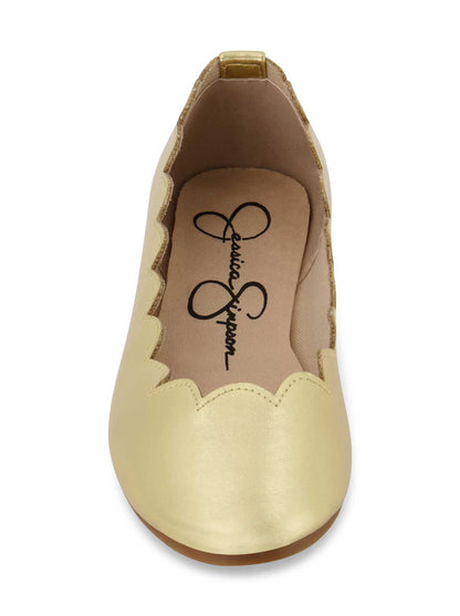 Jessica Simpson Best Seller - Girls' Amy Scallop Ballet Flat in Gold