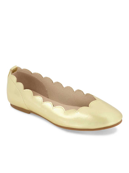 Jessica Simpson Best Seller - Girls' Amy Scallop Ballet Flat in Gold