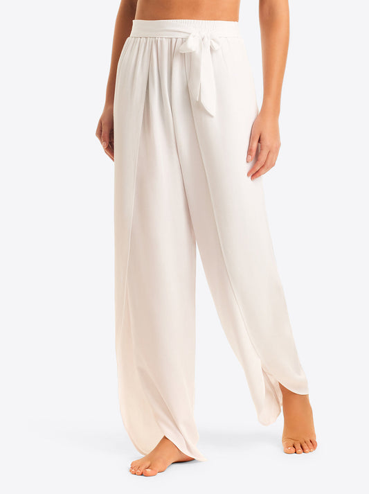 Jessica Simpson Popular - Basic Solid Beach Pant Cover Up in White