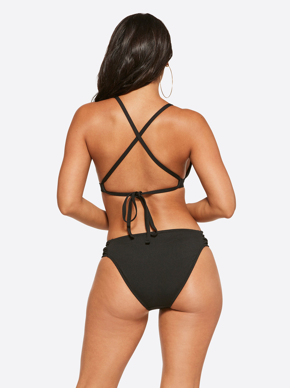 Jessica Simpson Recommended - Textured Solids Full Support Triangle Bra in Black