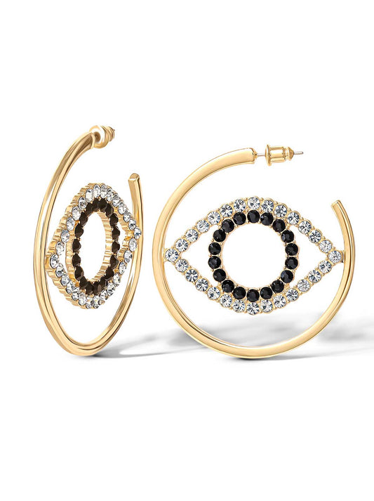 Jessica Simpson Trending - Crystal Eye Hoop Earrings