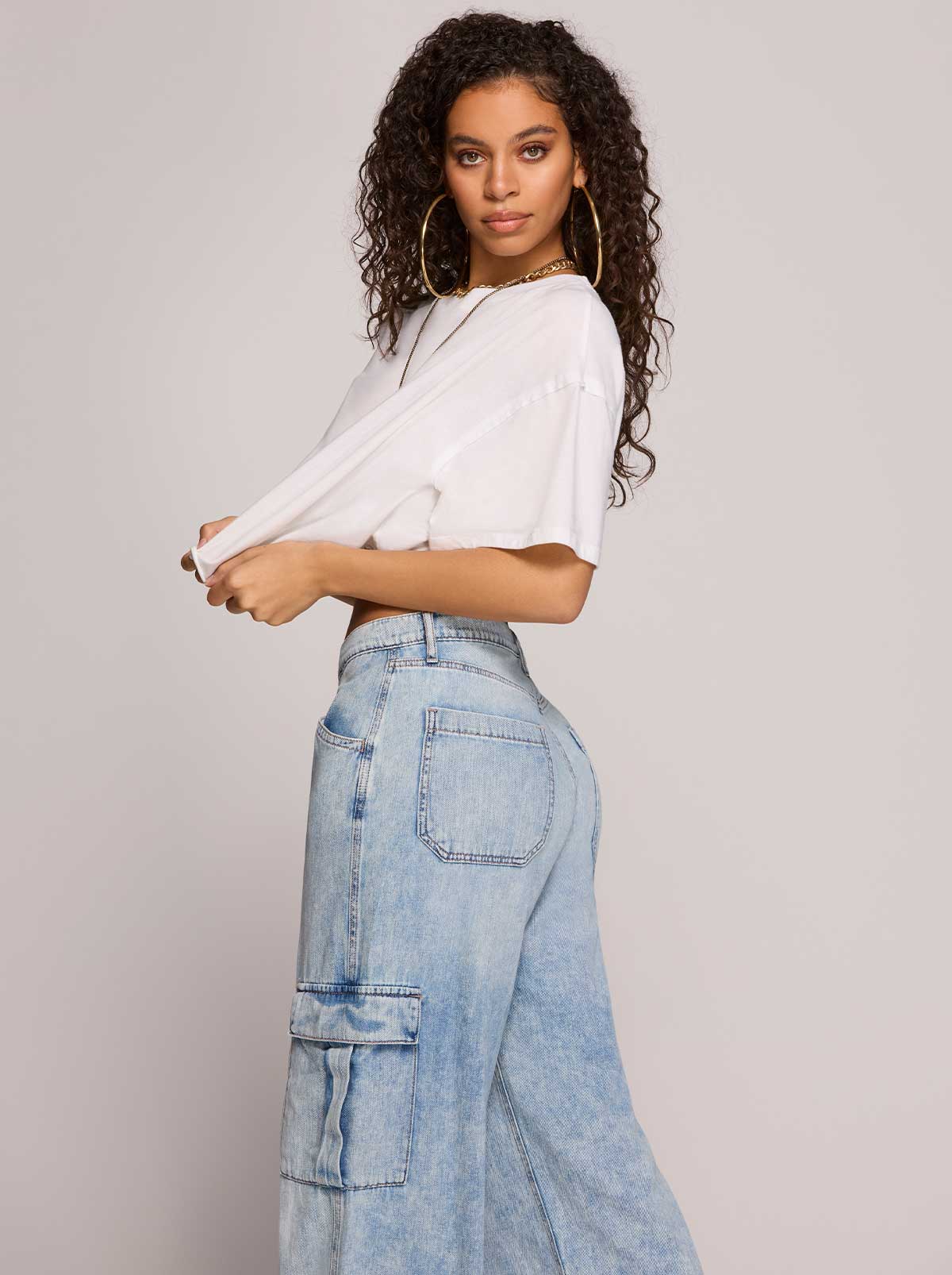 Jessica Simpson Best Seller - Jenna Cargo Pants in Valley Sky