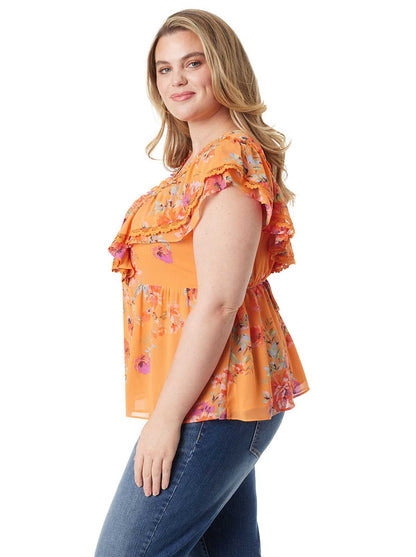 Jessica Simpson Recommended - Nori Top in Watercolor Roses