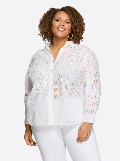 Jessica Simpson Featured - Beryl Button Up Shirt in Gardenia