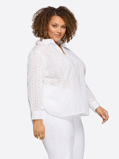 Jessica Simpson Featured - Beryl Button Up Shirt in Gardenia