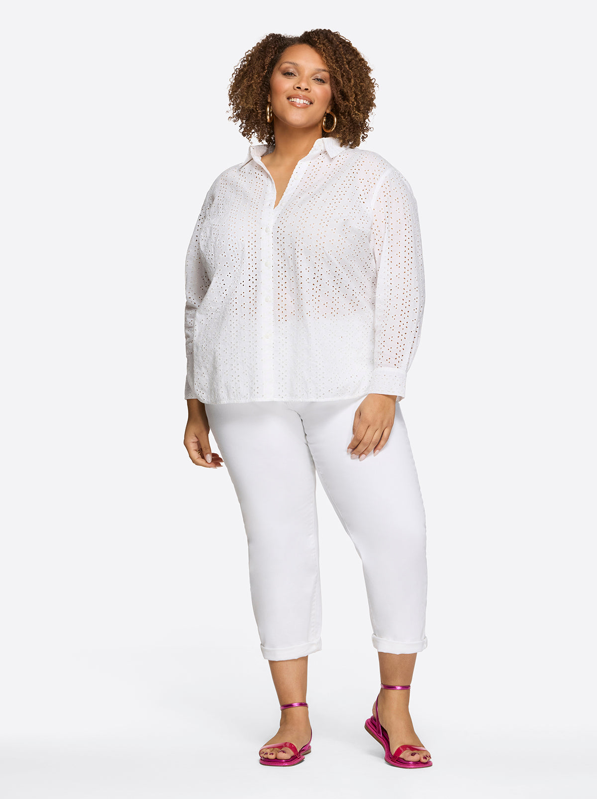 Jessica Simpson Featured - Beryl Button Up Shirt in Gardenia