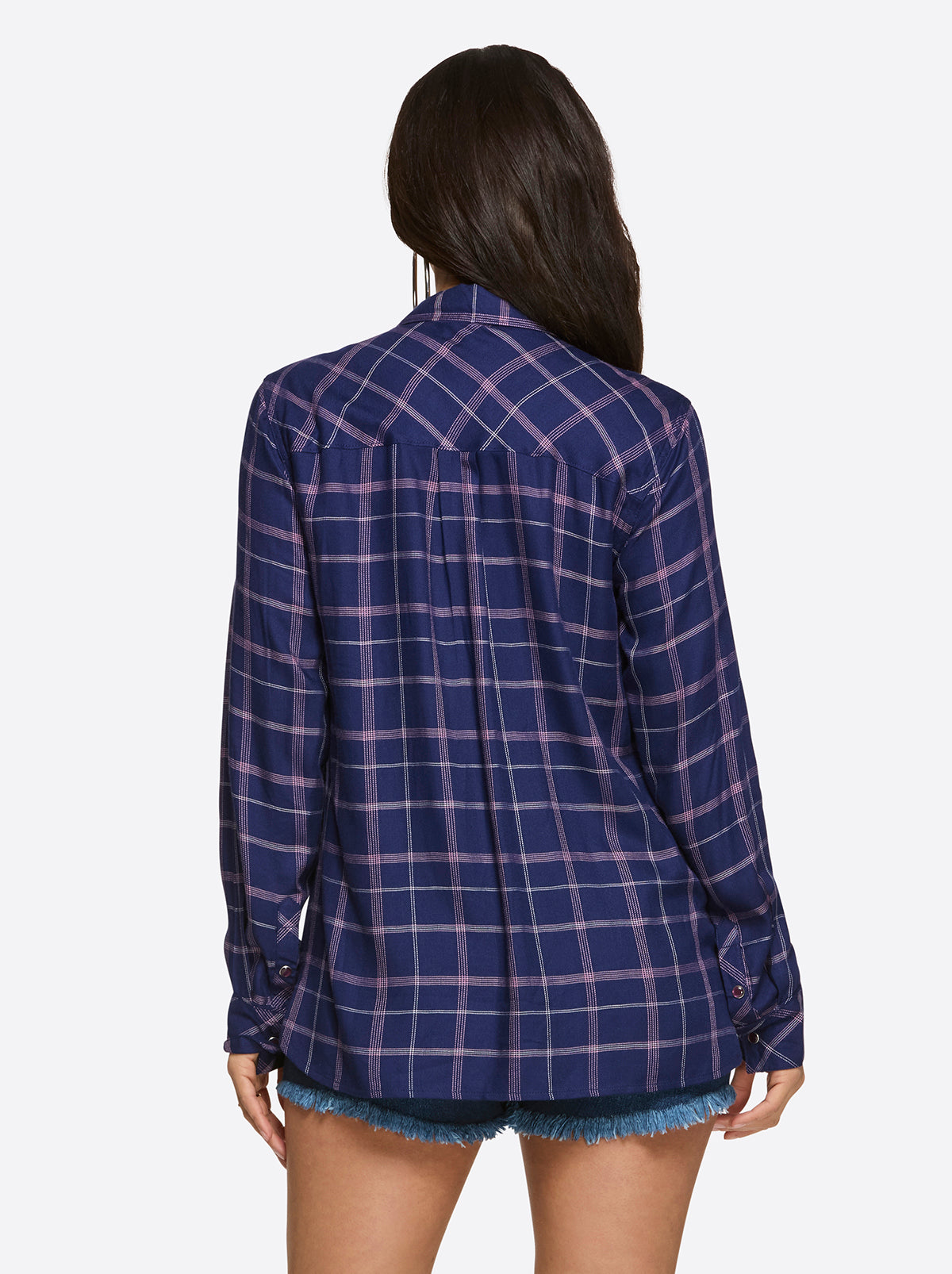 Jessica Simpson Trending - Petunia Shirt in Ocean Cavern Plaid