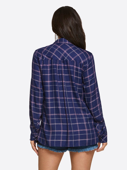 Jessica Simpson Trending - Petunia Shirt in Ocean Cavern Plaid