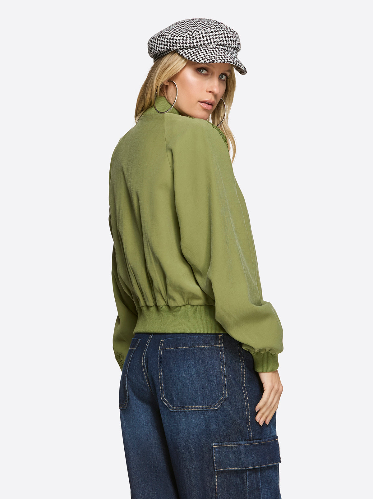Jessica Simpson Featured - Fynn Bomber Jacket in Mayfly