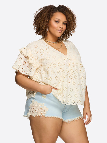 Jessica Simpson Best Seller - Mareike Top in Parchment