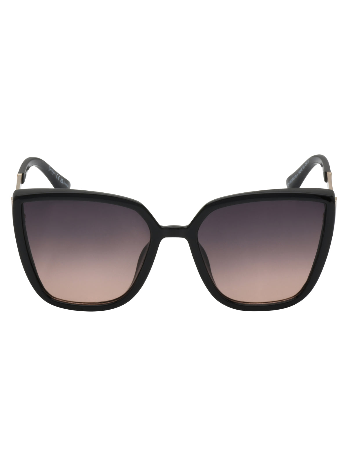 Jessica Simpson Trending - Cat Eye Sunglasses with Metal Temple in Black