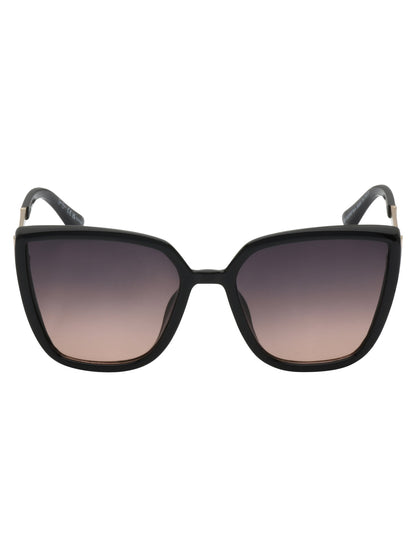Jessica Simpson Trending - Cat Eye Sunglasses with Metal Temple in Black