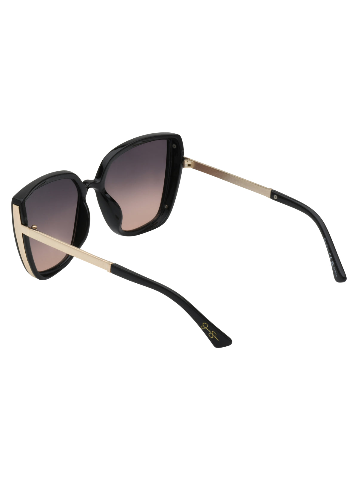 Jessica Simpson Trending - Cat Eye Sunglasses with Metal Temple in Black