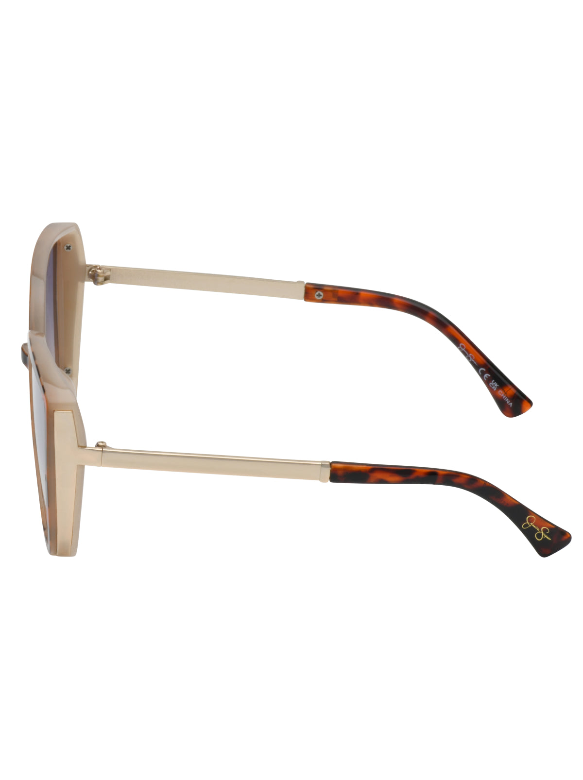 Jessica Simpson Popular - Cat Eye Sunglasses with Metal Temple in Tortoise