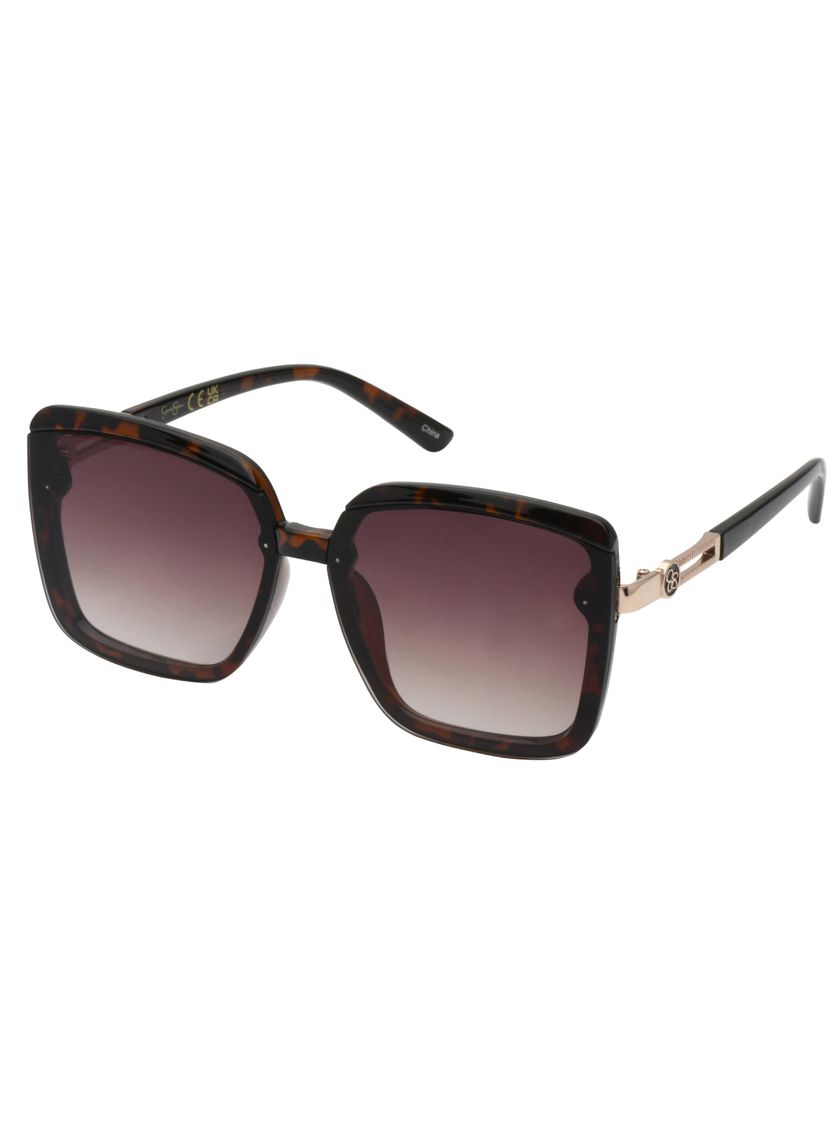 Jessica Simpson Best Seller - Oversized Fashionable Square Sunglasses in Tortoise