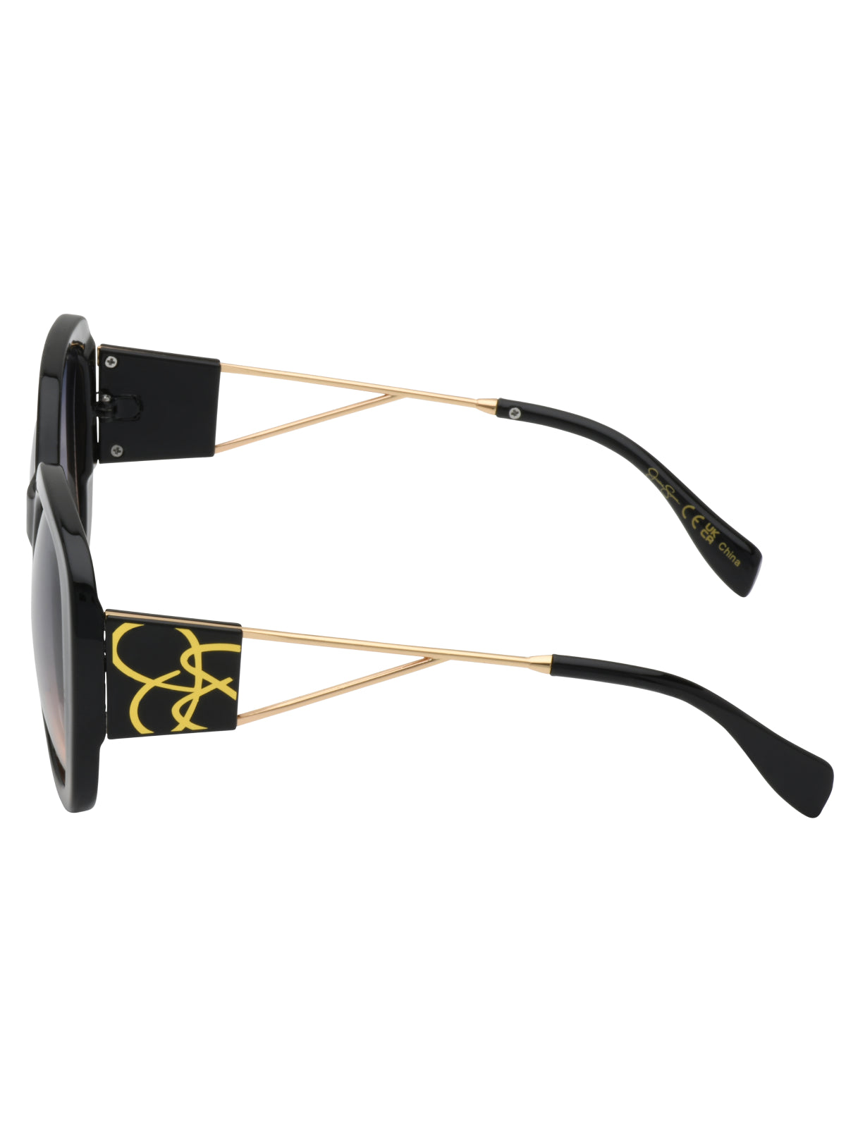 Jessica Simpson Featured - Oversized Oval Sunglasses in Black