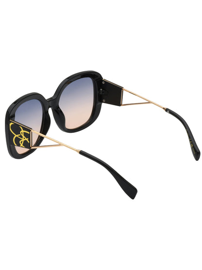 Jessica Simpson Featured - Oversized Oval Sunglasses in Black
