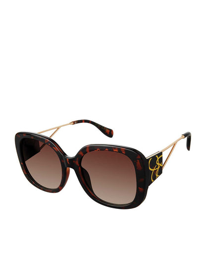 Jessica Simpson Popular - Oversized Oval Sunglasses in Tortoise